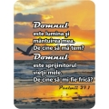 Sticker colturi rotunjite, Domnul este lumina si mantuirea mea!